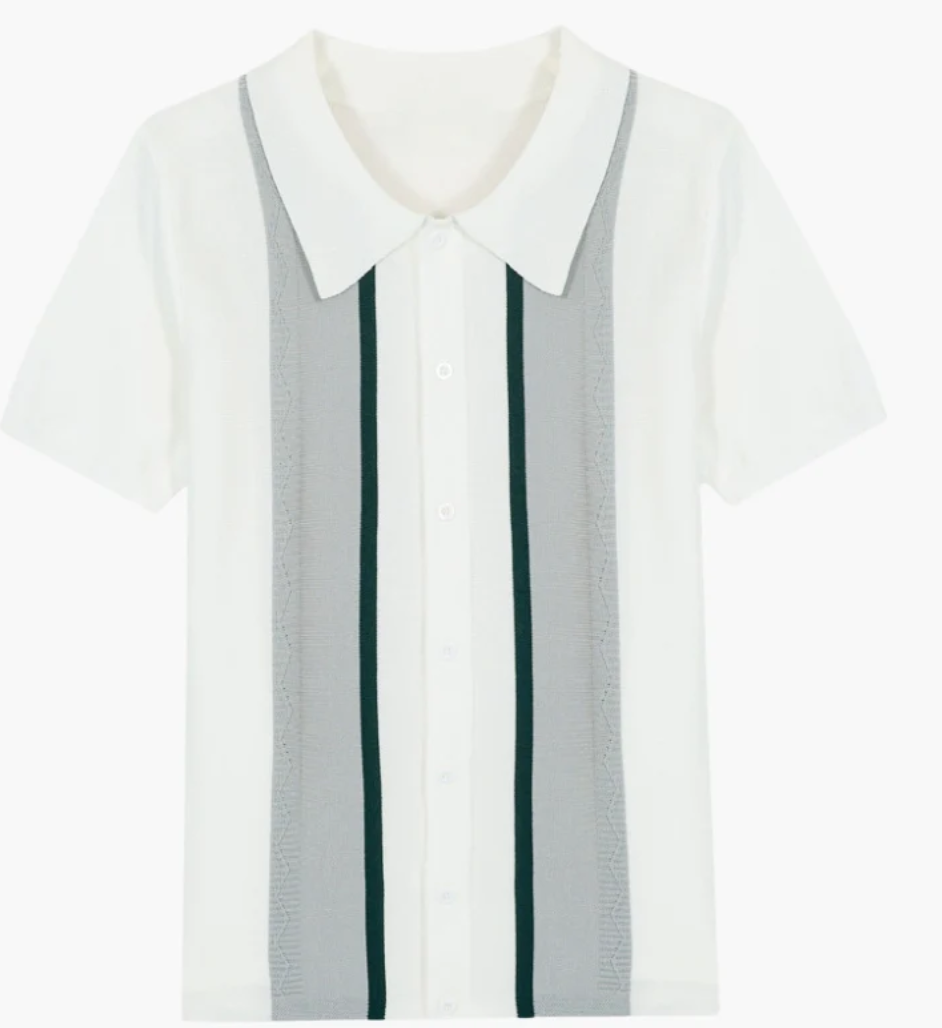 Bradford polo knit side view