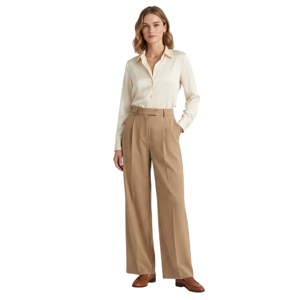 Serena wide-leg trousers main view on model