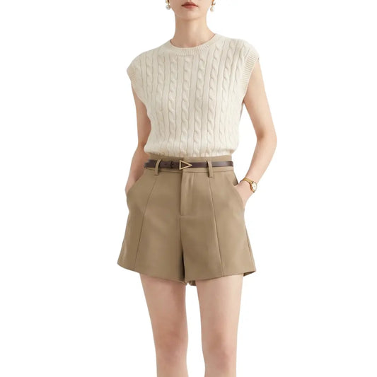 Women's vintage luxe shorts high waist premium fabric