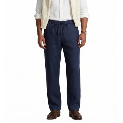 Men's Zanzibar relaxed fit linen trousers old money style