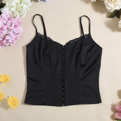 Cropped Hollow Strap Vest
