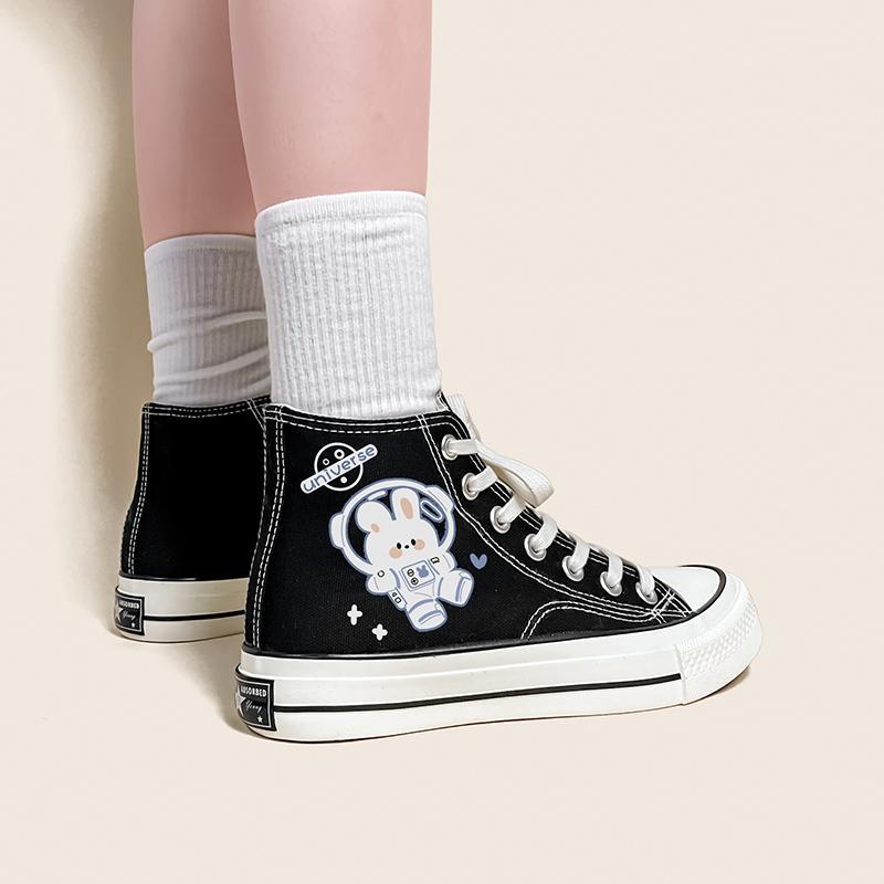 Cartoon printed shoes sole view