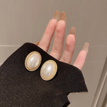 Radiance pearl stud earrings alternate style