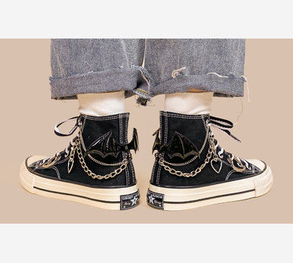 Handmade canvas shoes sole view