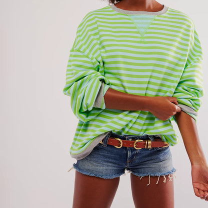 Multicolor striped sweater color options