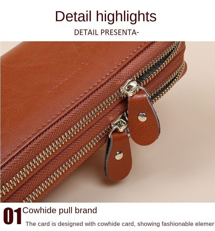 Oil wax leather wallet lifestyle