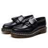 Men's leather loafer old money slip-on shoes in black