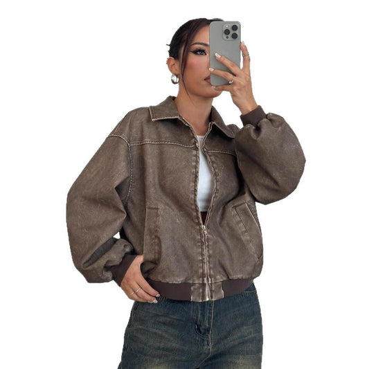 Distressed Leather Jacket
