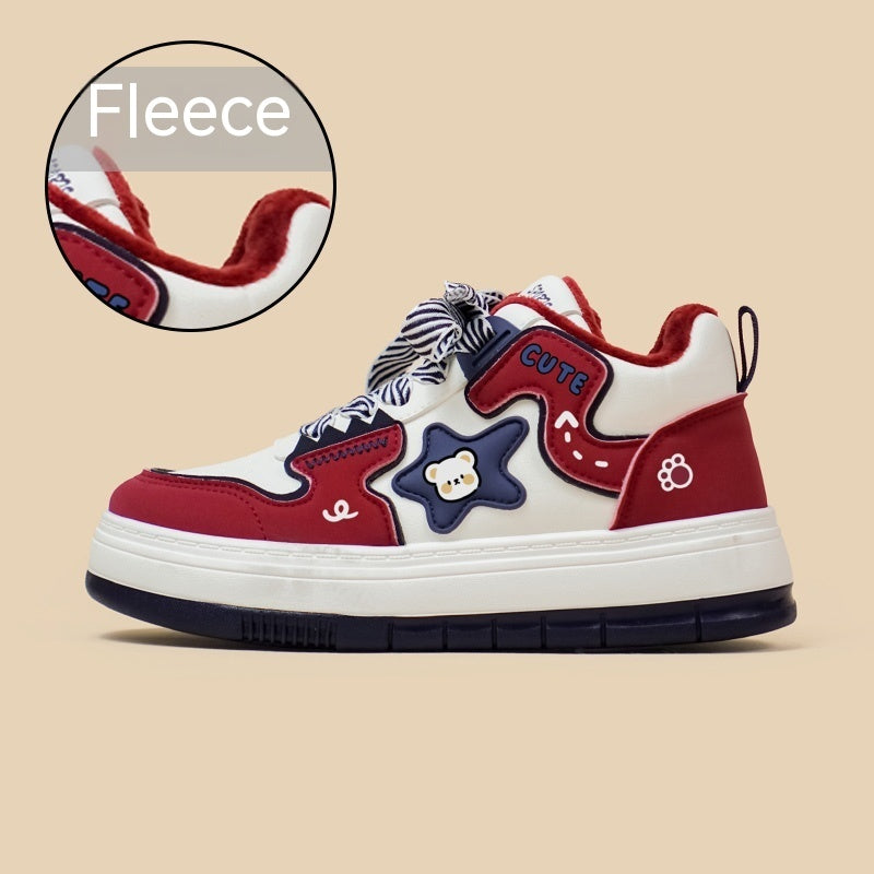 High cut plush shoes color options