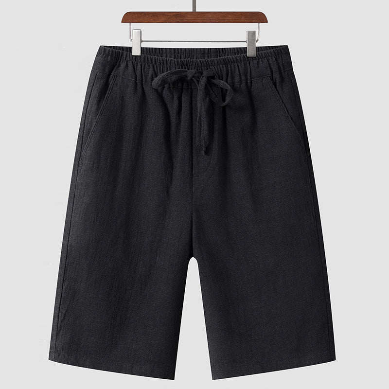 Heritage linen shorts back view