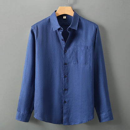 Men's premium linen shirt lifestyle styled
