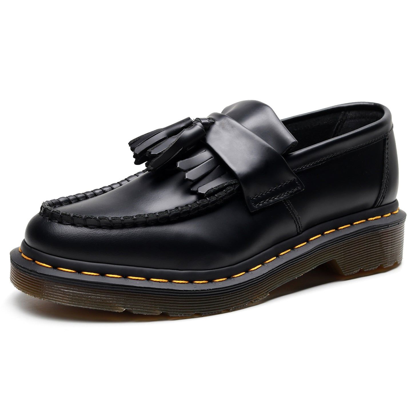 Men's leather loafer toe detail hollow design