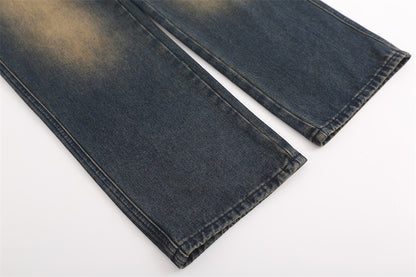 Men's personality straight jeans color options
