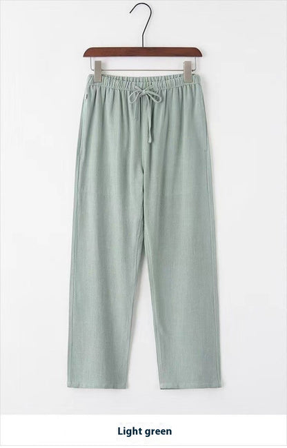 Marrakech slim fit linen trousers color options