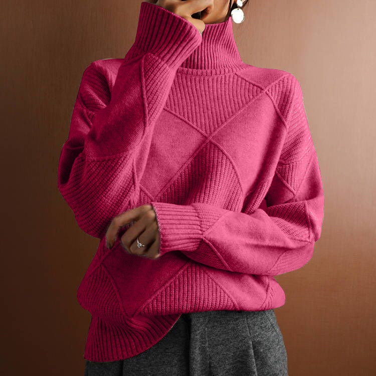 High collar warm sweater color options