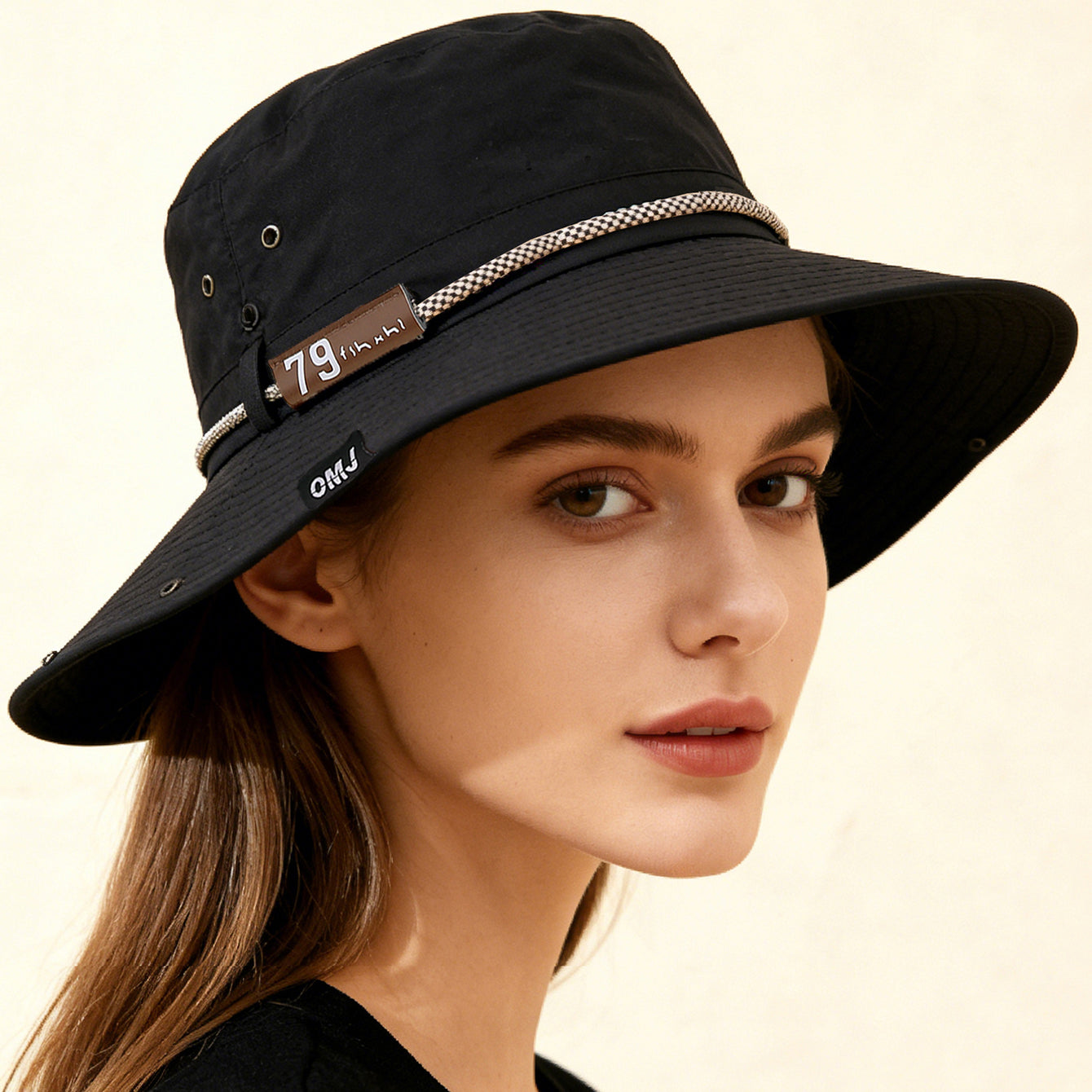 Leather brim fisherman hat color options