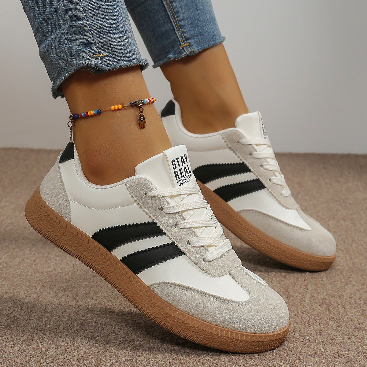 Fashionable sneakers sole view