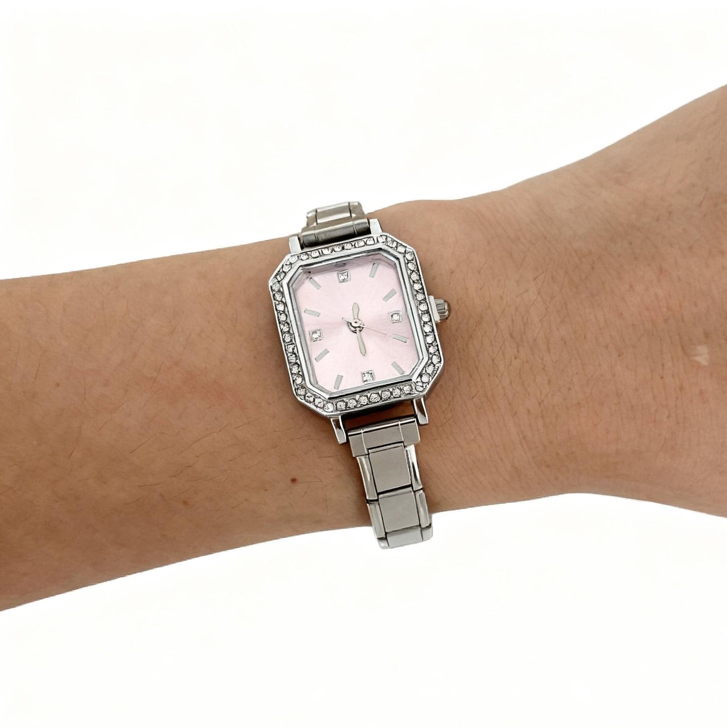 Diamond-embellished watch lifestyle