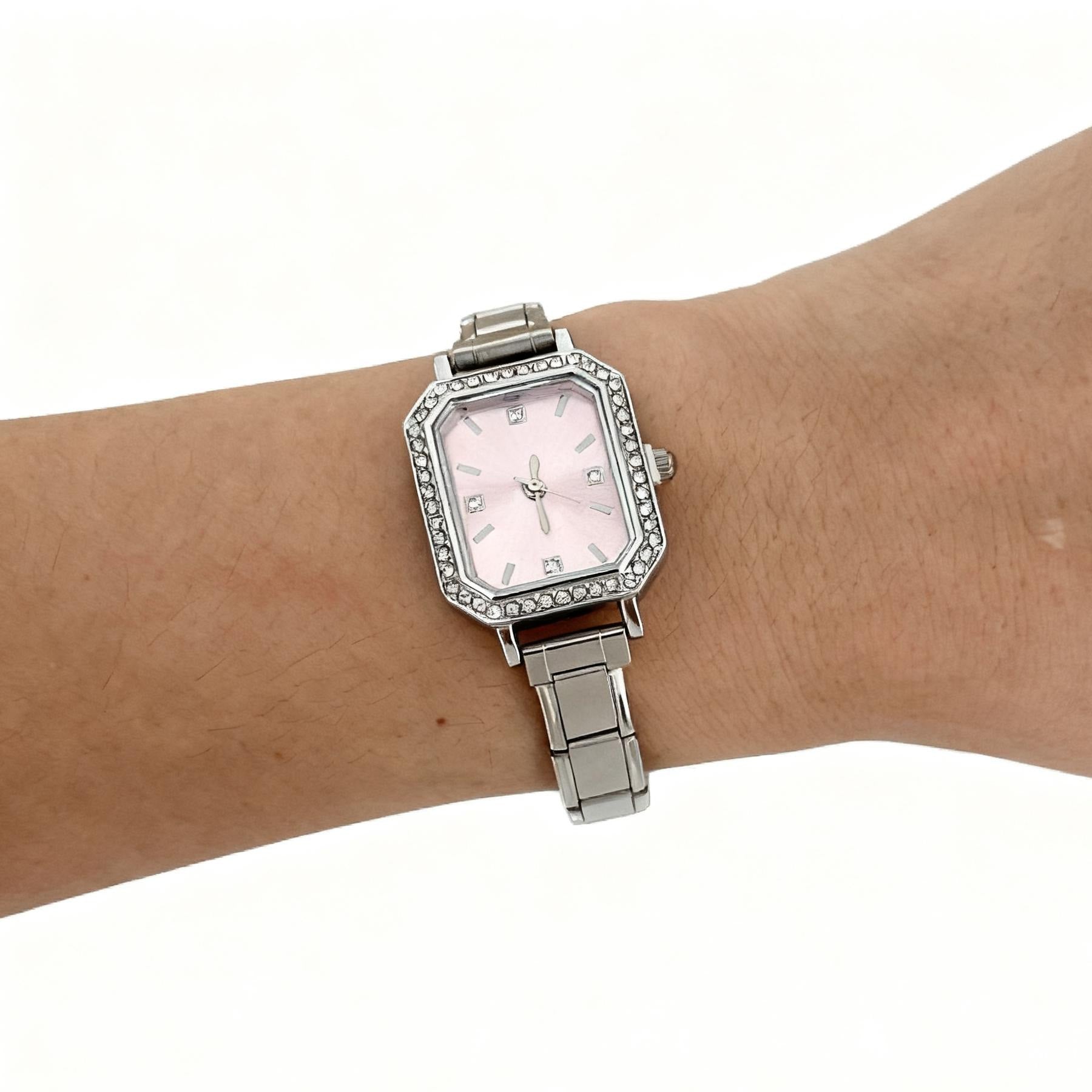 Diamond-embellished watch lifestyle