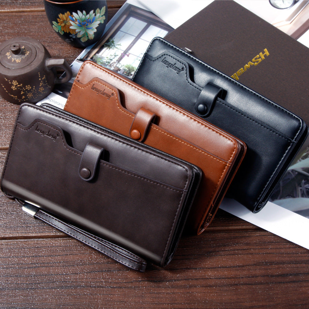 Men's clutch wallet interior view
