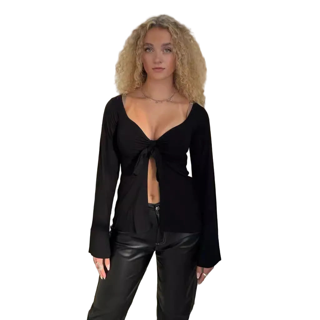 Twisted Butterfly V-neck Top