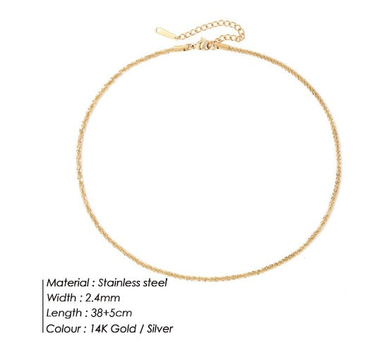 Serene sleek chain necklace alternate style