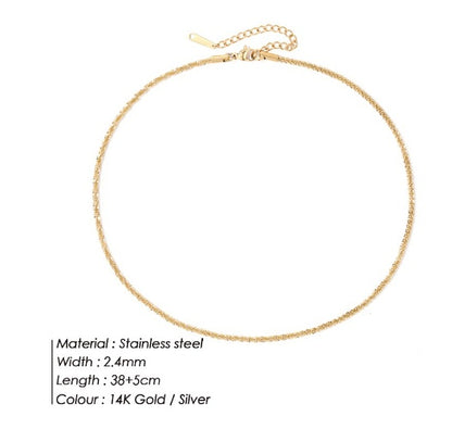Serene sleek chain necklace alternate style