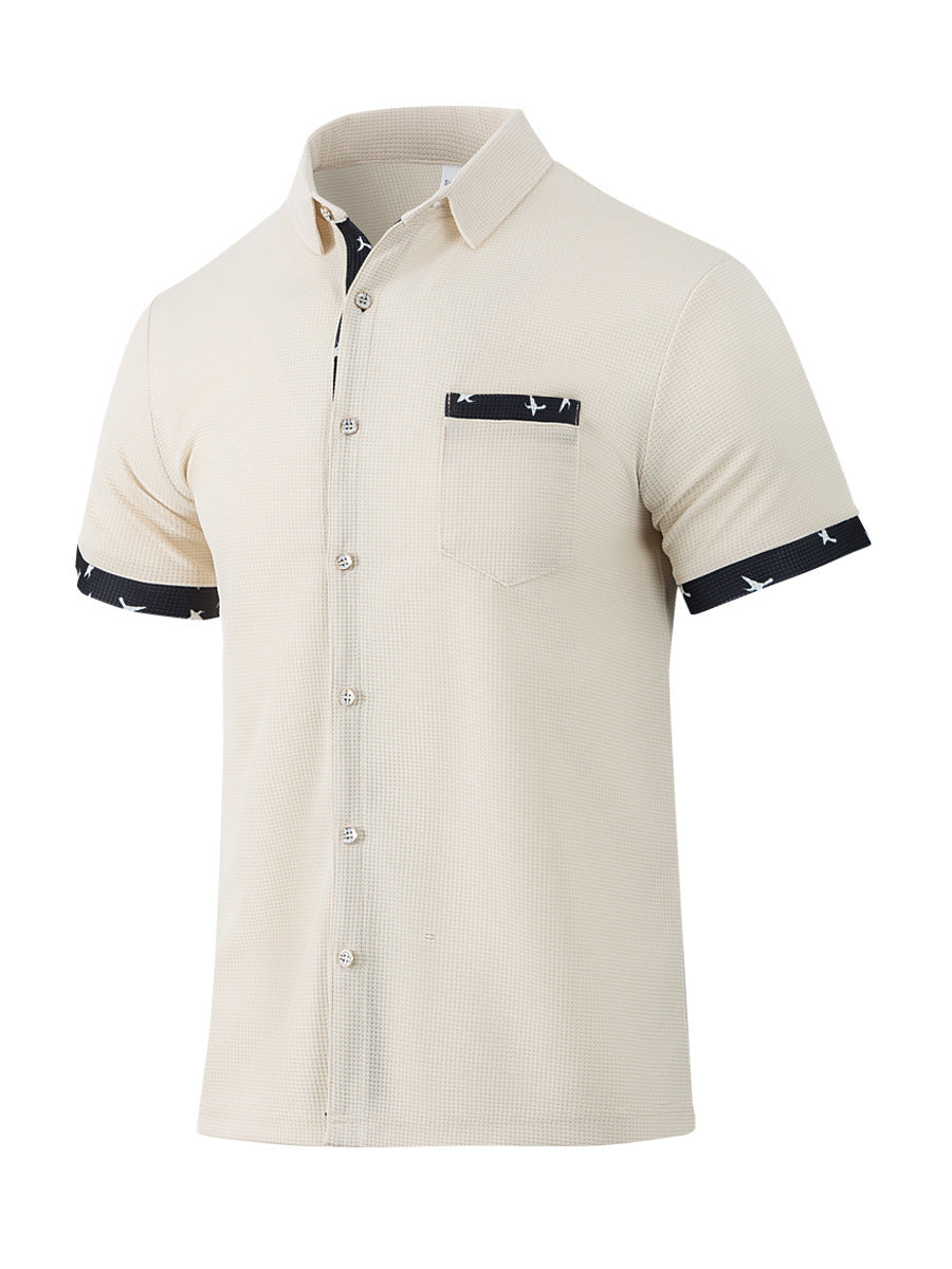 Men's loose casual tee full length model
