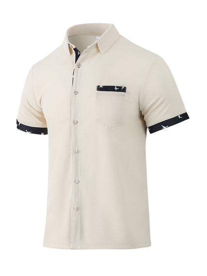 Men's loose casual tee full length model