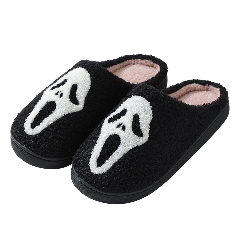 Unisex skull cotton slippers main view