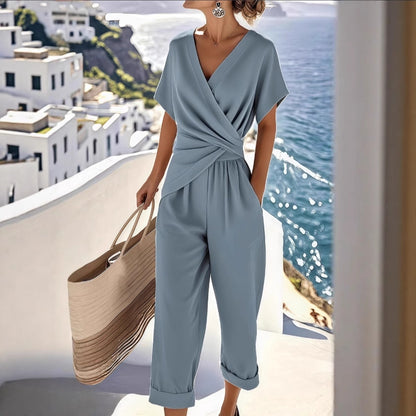 Irregular pleated two-piece set lifestyle