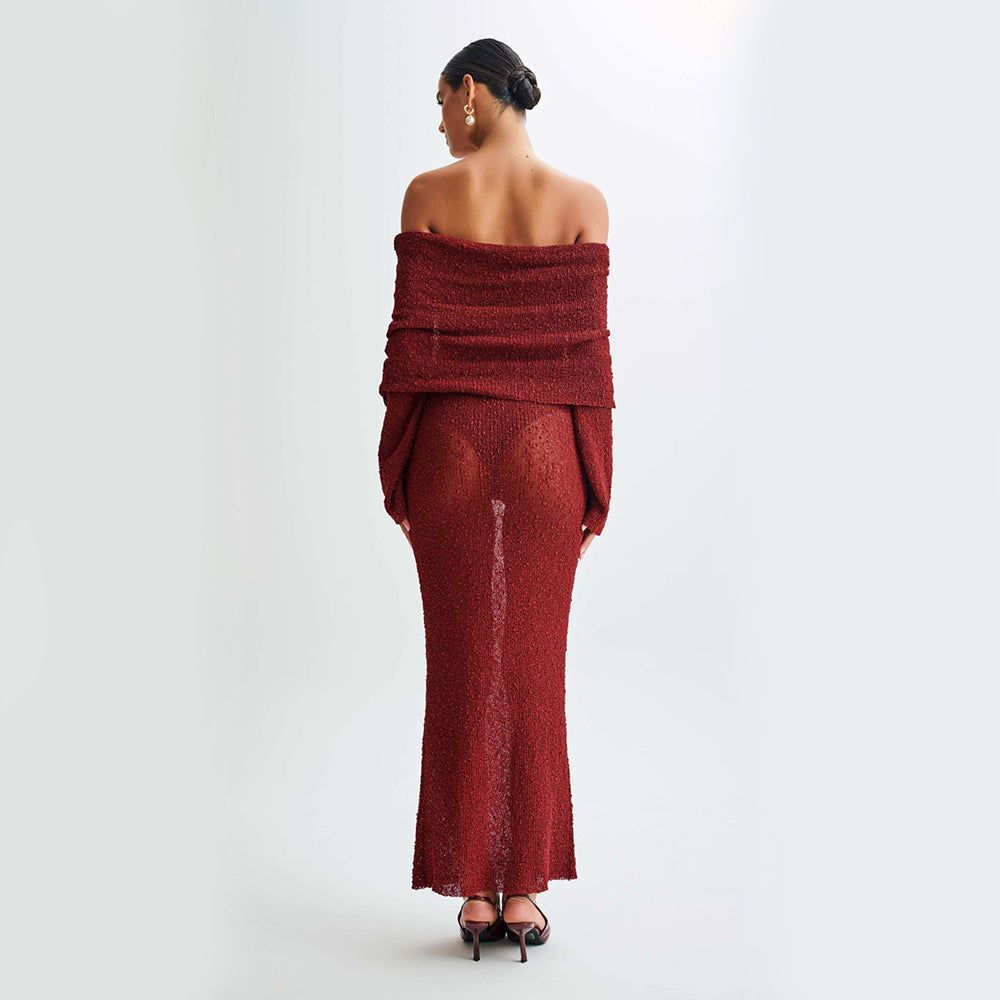 New One Shoulder Knit Dress