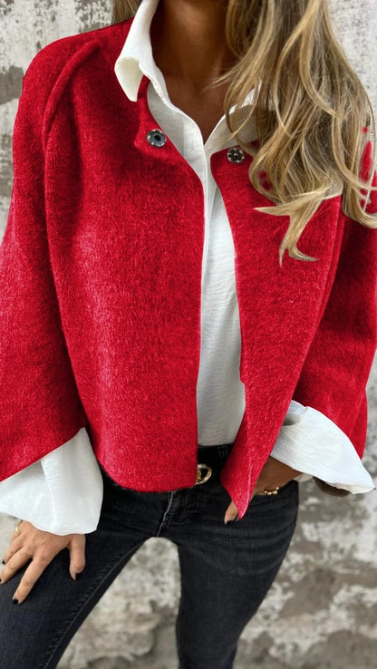 Batwing Cropped Knit Cardigan