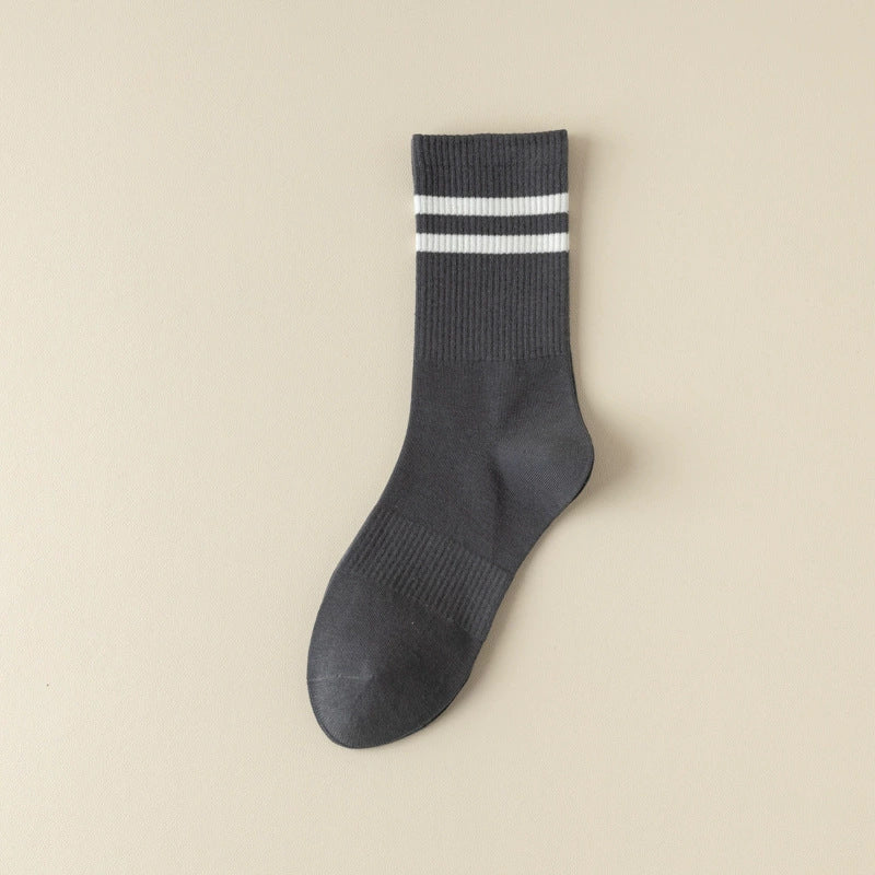 White stripe running socks lifestyle