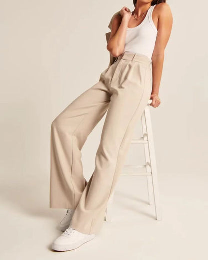 Serena wide-leg trousers close-up detail