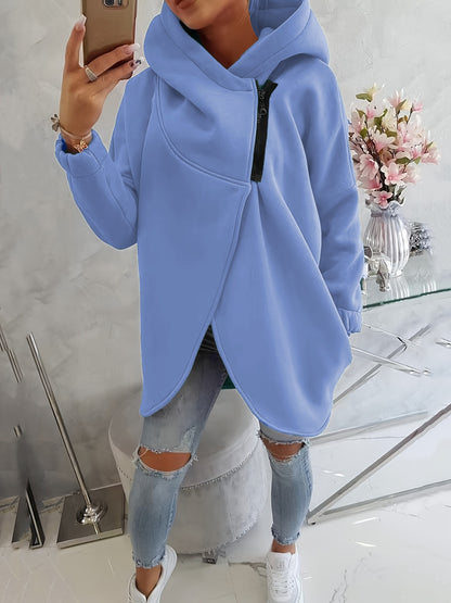 Plus size solid sweater full length