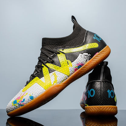 Flat football training shoes sole view