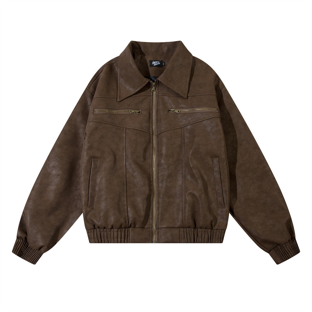 Vintage Distressed Leather Jacket