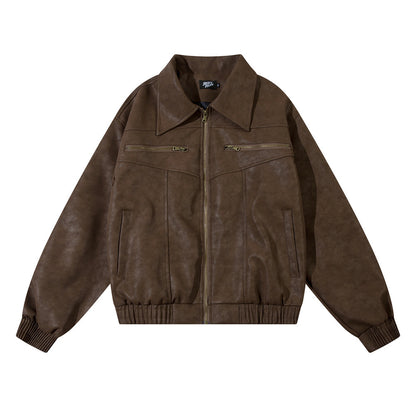 Vintage Distressed Leather Jacket