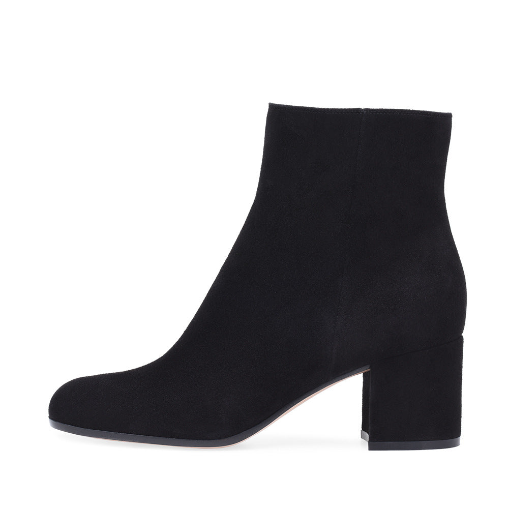 Women's chunky heel shoes back view