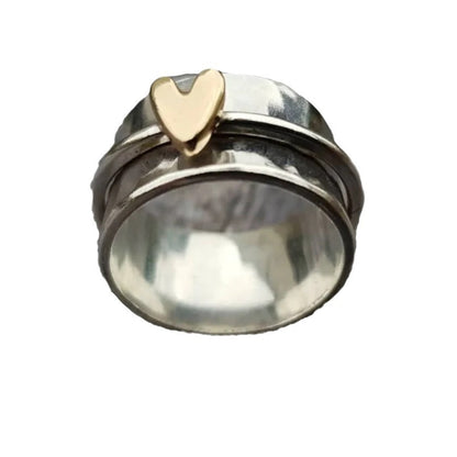 Peach heart decompression ring main view