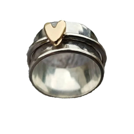 Peach heart decompression ring main view
