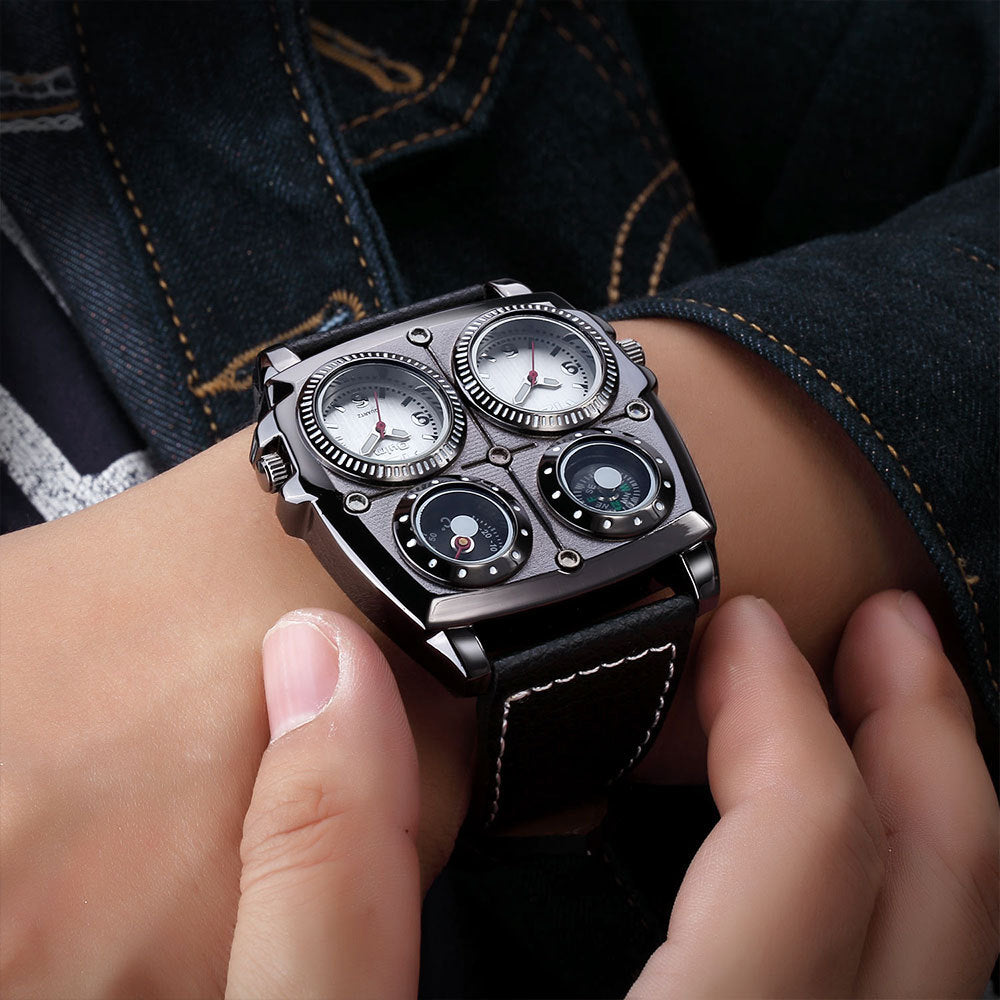 Quartz watch for men side view