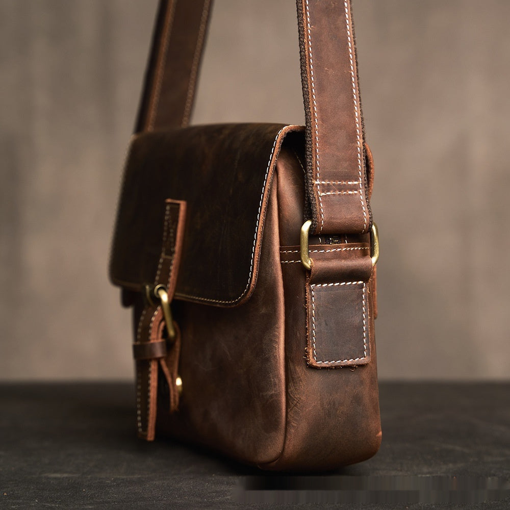 Premium leather fashion bag back view