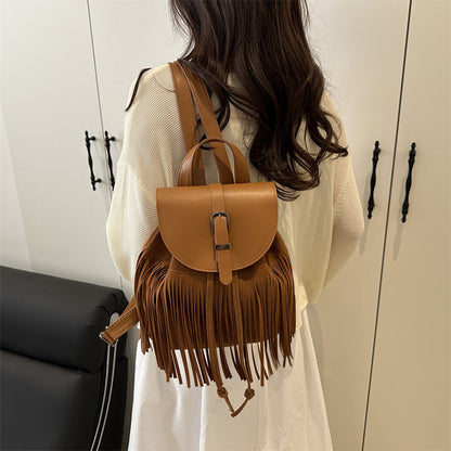Retro bohemian style bag strap detail