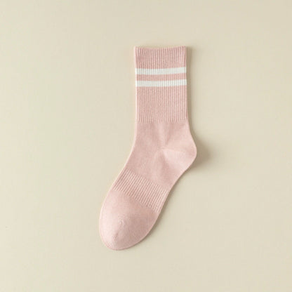 White Stripe Running Socks