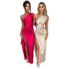 One shoulder satin dress main view