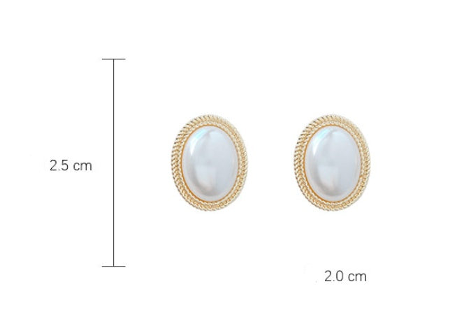 Radiance pearl stud earrings pair view