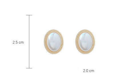 Radiance pearl stud earrings pair view