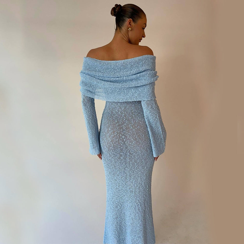 New One Shoulder Knit Dress